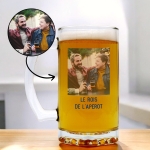 Chope à bière personnalisable - Photo et texte