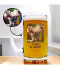 Chope à bière personnalisable - Photo et texte