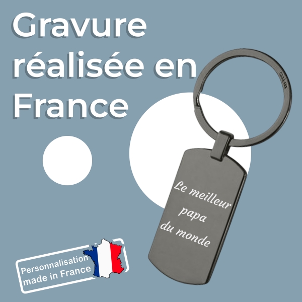 Porte clés rectangle à personnaliser