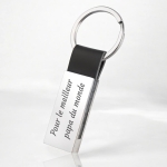 porte clés rectangle cuir texte à graver