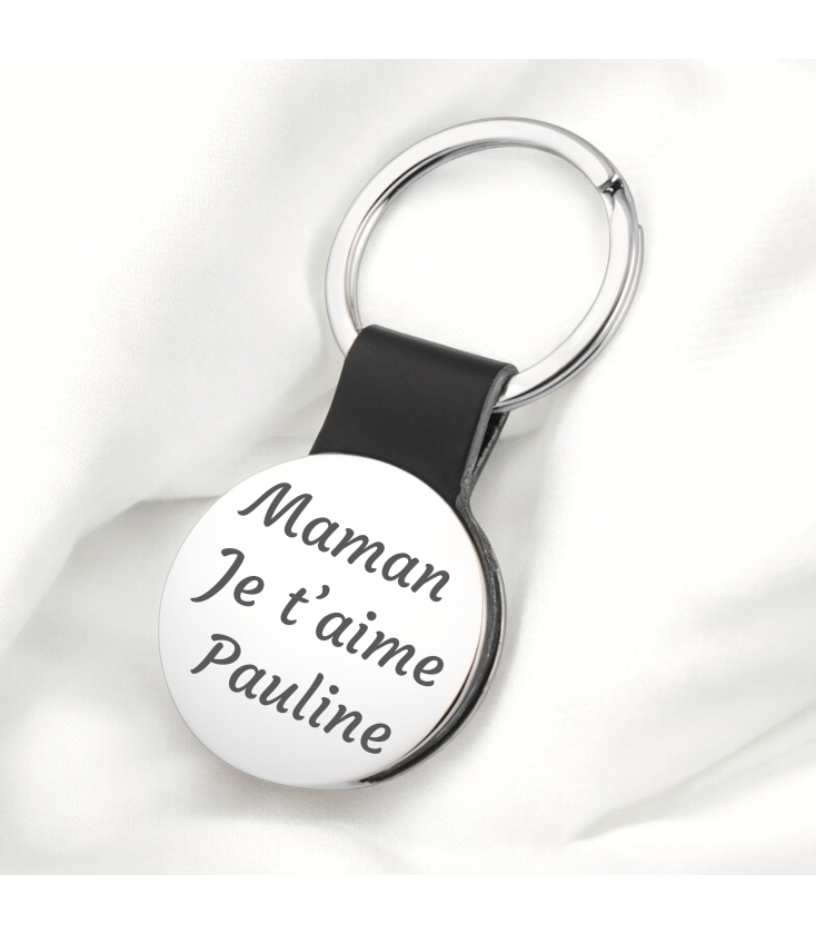 Porte-Clés Métal Gravé "Best Dad Ever" - Acier Inoxydable, Rond, Cadeau Personnalisé Pour Papa