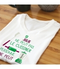T-shirt "si .... ne peut pas le cuisiner" à personnalisé