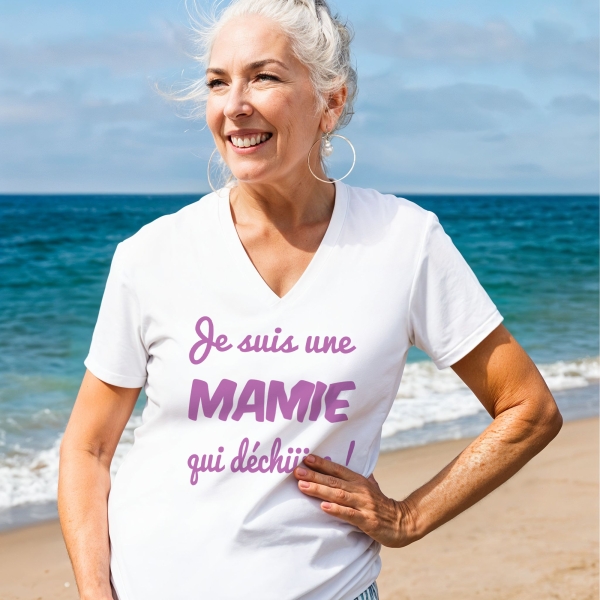 T-Shirt blanc "Je suis une Maman qui déchire"