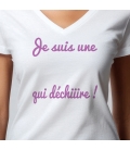 T-Shirt blanc "Je suis une Maman qui déchire"