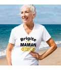 Tee Shirt blanc Je suis une Maman en or