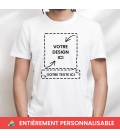 T-Shirt Homme Photo + Texte Personnalisé