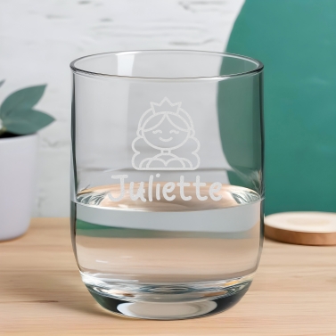 Verre à eau personnalisé - Princesse