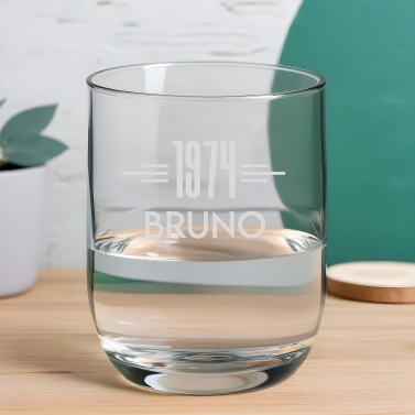 Verre à graver avec un prénom et une date