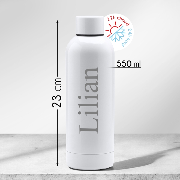 Gourde personnalisable blanc