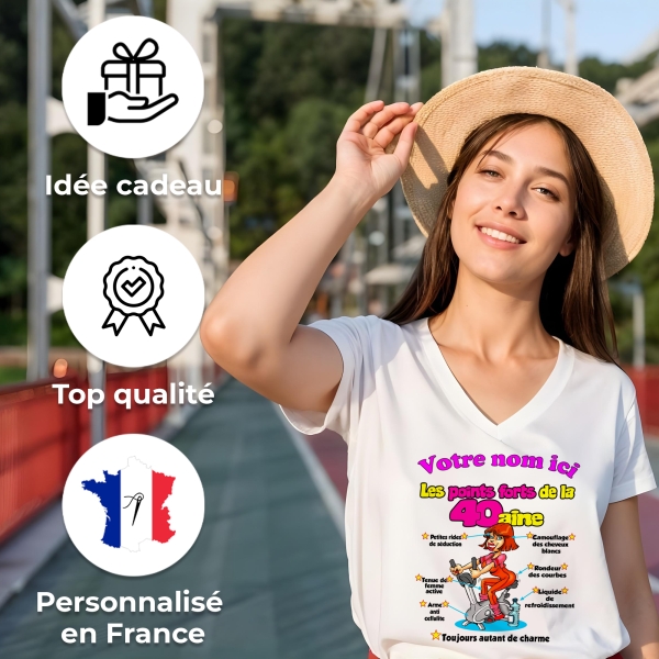 T-Shirt Femme 40 ans à personnaliser