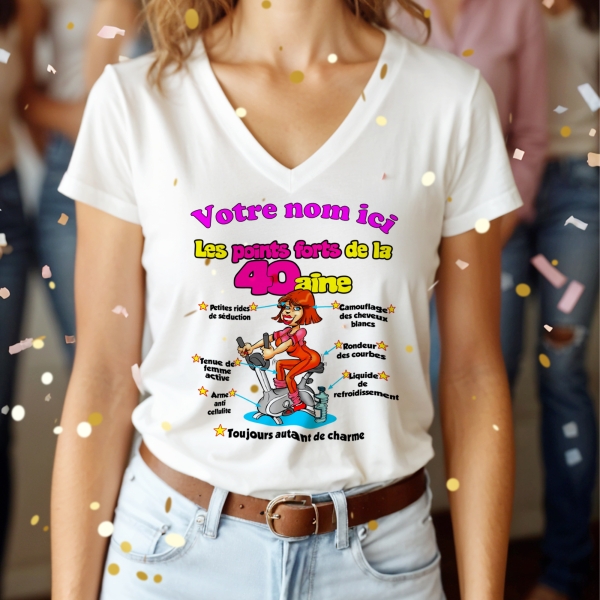 T-Shirt Femme 40 ans à personnaliser