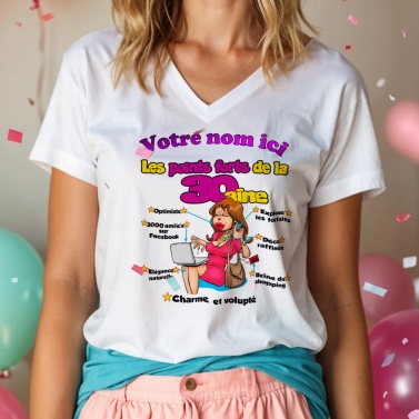 T-Shirt Femme 30 ans à personnaliser