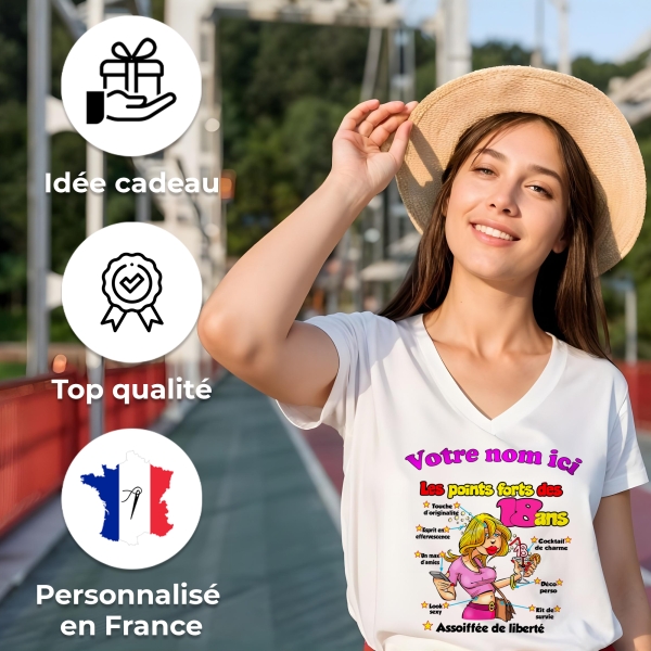 T-Shirt Femme 18 ans à personnaliser