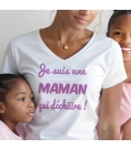 T-Shirt blanc "Je suis une Maman qui déchire"