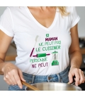 T-shirt "si .... ne peut pas le cuisiner" à personnalisé