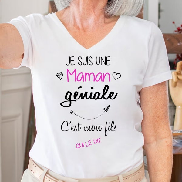 T-shirt "Je suis une maman géniale"
