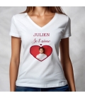 Tee-shirt femme personnalisé photo amoureux