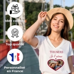Tee-shirt femme personnalisé photo amoureux