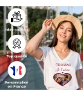 Tee-shirt femme personnalisé photo amoureux