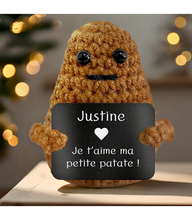 Pocket Hug Tournesol En Laine – Petit Cadeau Positif Pour Amis, Famille Ou Bureau