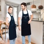 Tablier Brodé navy personnalisé