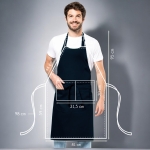 Tablier Brodé navy personnalisé