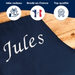 Tablier Brodé navy personnalisé