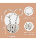 Porte clés coeur brisé à personnaliser