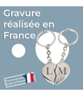 Porte clés coeur brisé à personnaliser
