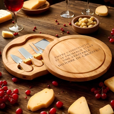 Set à fromage personnalisé modèle texte libre