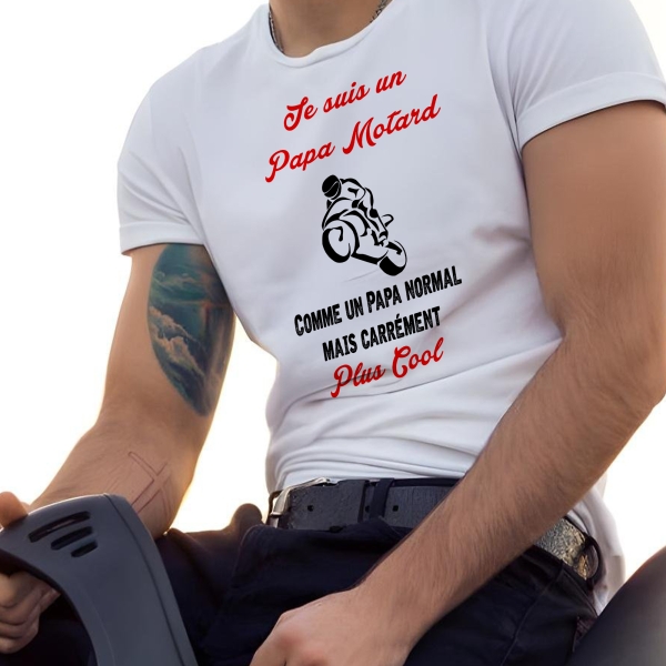 T-Shirt homme "Papa motard"