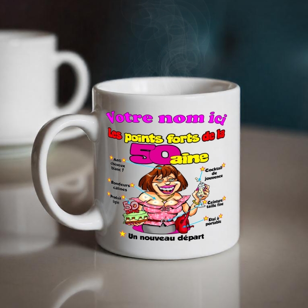 Mug Anniversaire femme 50 ans