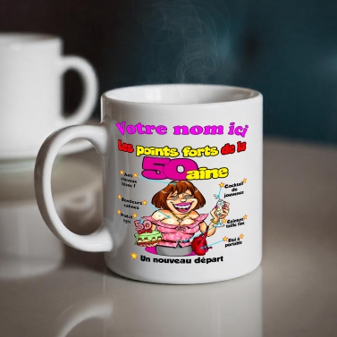 Mug Anniversaire femme 50 ans