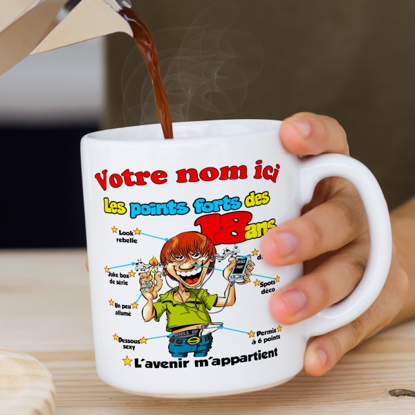 Mug Anniversaire 18 ans homme