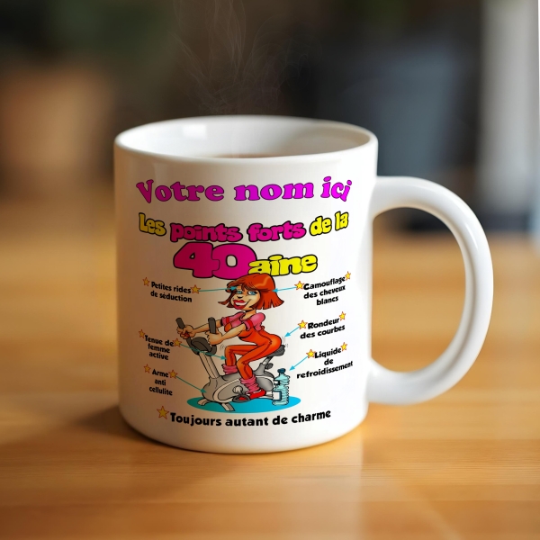Mug Anniversaire 40 ans femme