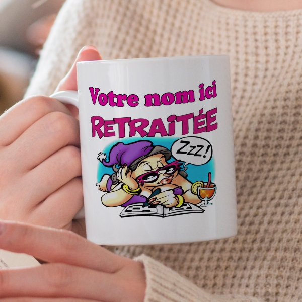 Mug Retraite femme mots croisés