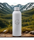 Gourde personnalisée Initiale blanc