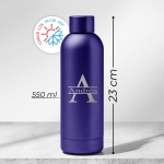 Gourde personnalisée initiale bleue