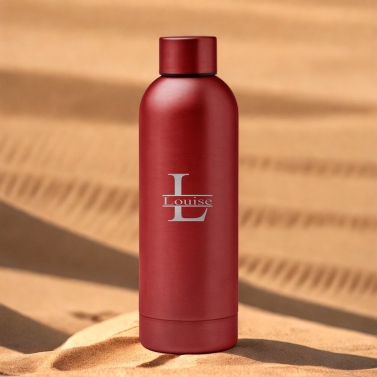 Gourde personnalisée initiale rouge