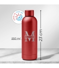 Gourde personnalisée initiale rouge