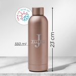 Gourde personnalisée initiale rose