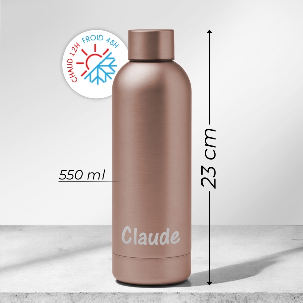 Gourde personnalisée prénom horizontale