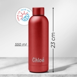 Gourde personnalisée rouge horizontale