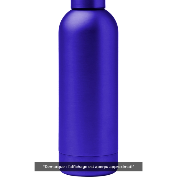 Gourde personnalisée bleue prénom horizontal