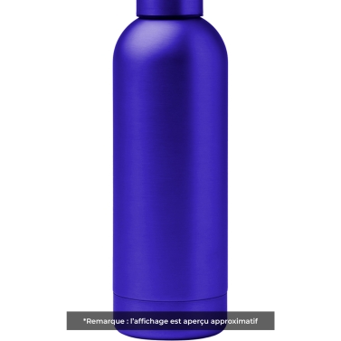 Gourde personnalisée bleue prénom horizontal