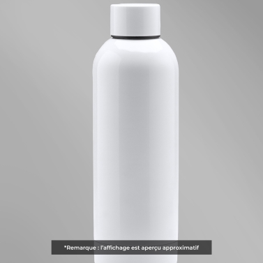 Gourde personnalisée blanche prénom horizontal