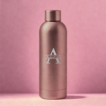 Gourde personnalisée initiale rose
