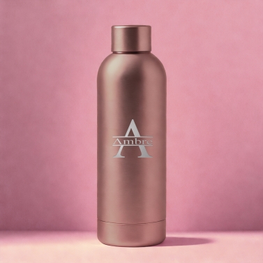 Gourde personnalisée initiale rose