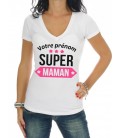 Tee Shirt blanc Je suis une super maman