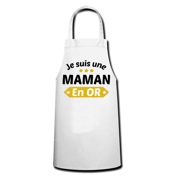 Tablier Maman en or